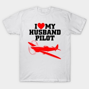 I Love My Husband Pilot T-Shirt